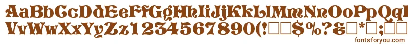 VivianRegular-fontti – ruskeat fontit valkoisella taustalla