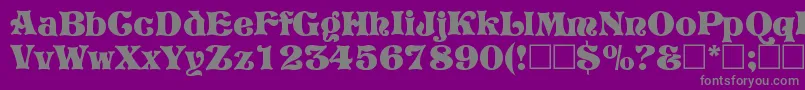 VivianRegular-fontti – harmaat kirjasimet violetilla taustalla