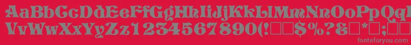 VivianRegular Font – Gray Fonts on Red Background