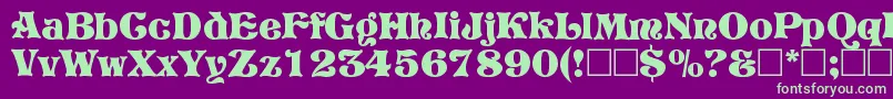 Шрифт VivianRegular – зелёные шрифты на фиолетовом фоне