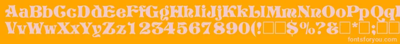 VivianRegular Font – Pink Fonts on Orange Background