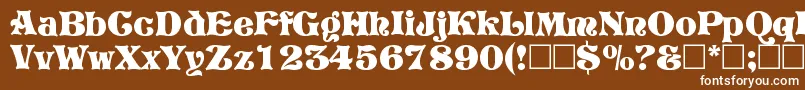 VivianRegular Font – White Fonts on Brown Background