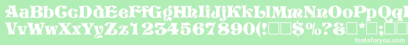 VivianRegular Font – White Fonts on Green Background