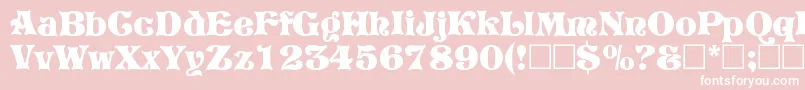 VivianRegular Font – White Fonts on Pink Background