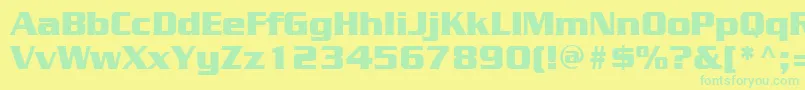 JuliusblackRegular Font – Green Fonts on Yellow Background