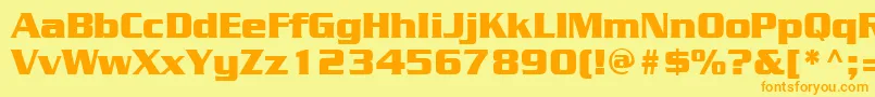 JuliusblackRegular Font – Orange Fonts on Yellow Background