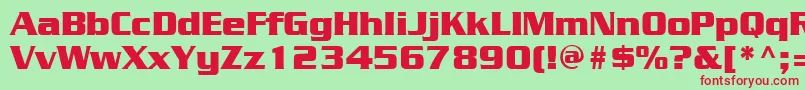 JuliusblackRegular Font – Red Fonts on Green Background