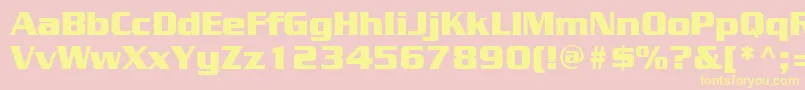 JuliusblackRegular Font – Yellow Fonts on Pink Background