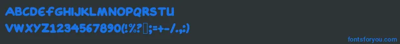 BloonBold Font – Blue Fonts on Black Background
