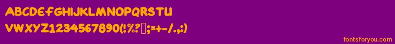BloonBold Font – Orange Fonts on Purple Background