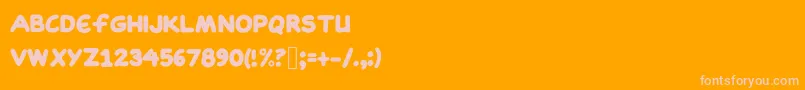 BloonBold-Schriftart – Rosa Schriften auf orangefarbenem Hintergrund