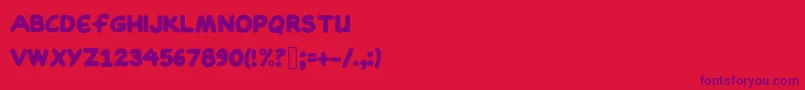 BloonBold Font – Purple Fonts on Red Background