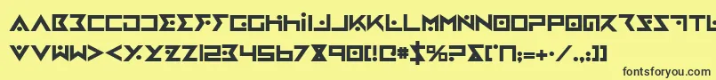 IronCobraBold Font – Black Fonts on Yellow Background