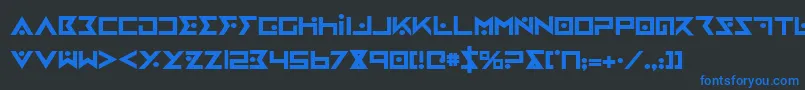 IronCobraBold Font – Blue Fonts on Black Background