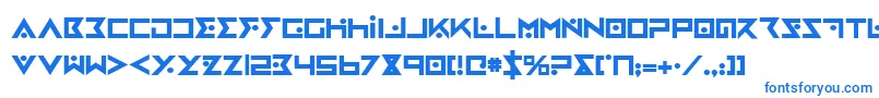 フォントIronCobraBold – 白い背景に青い文字