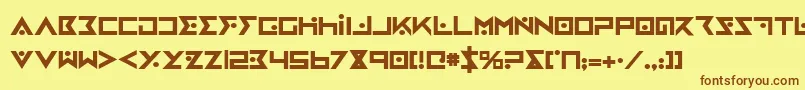 IronCobraBold-fontti – ruskeat fontit keltaisella taustalla