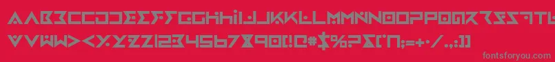 IronCobraBold Font – Gray Fonts on Red Background