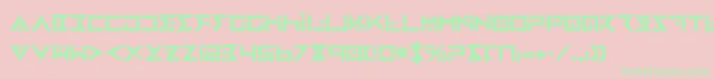 IronCobraBold-Schriftart – Grüne Schriften auf rosa Hintergrund