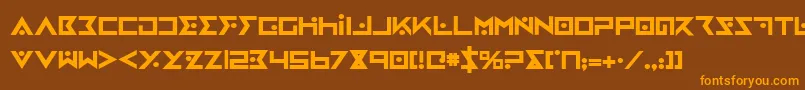 IronCobraBold Font – Orange Fonts on Brown Background