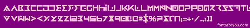 IronCobraBold Font – Pink Fonts on Purple Background