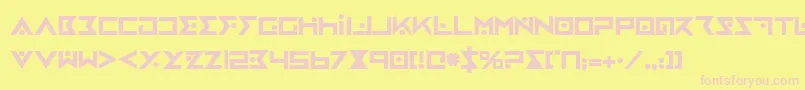 IronCobraBold Font – Pink Fonts on Yellow Background