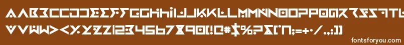 フォントIronCobraBold – 茶色の背景に白い文字