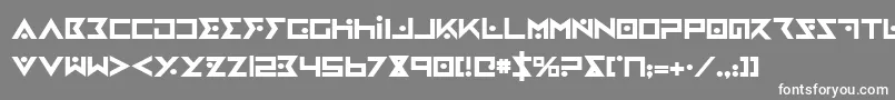 フォントIronCobraBold – 灰色の背景に白い文字