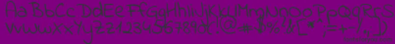 Indieflower Font – Black Fonts on Purple Background