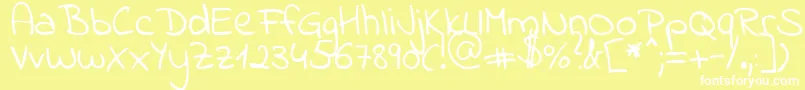 Indieflower Font – White Fonts on Yellow Background