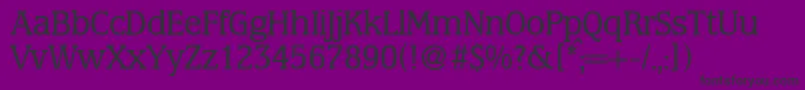フォントMarburgRegularDb – 紫の背景に黒い文字