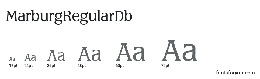 MarburgRegularDb Font Sizes