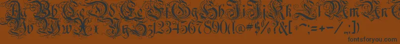 RothenburgDecorative Font – Black Fonts on Brown Background
