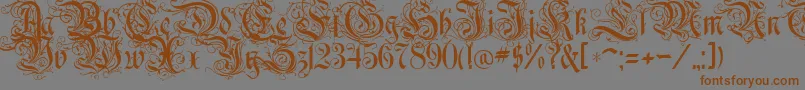 Подробнее о шрифте RothenburgDecorative Шрифт RothenburgDecorative – коричневые шрифты на сером фоне