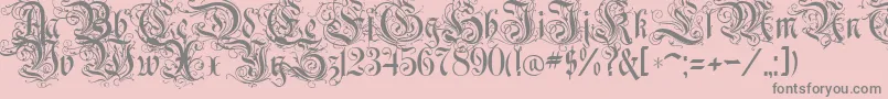 RothenburgDecorative-Schriftart – Graue Schriften auf rosa Hintergrund