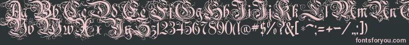 RothenburgDecorative Font – Pink Fonts on Black Background