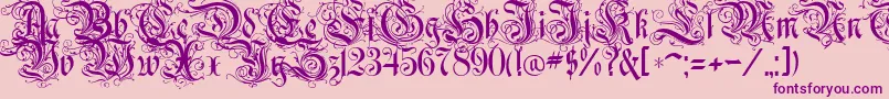 RothenburgDecorative Font – Purple Fonts on Pink Background