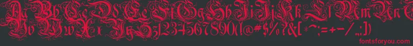 RothenburgDecorative Font – Red Fonts on Black Background