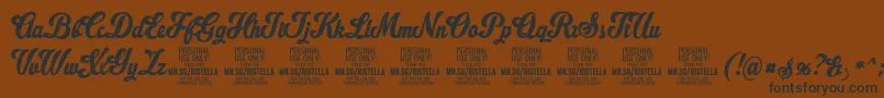 RistellaPersonalUseOnly Font – Black Fonts on Brown Background