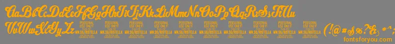 RistellaPersonalUseOnly Font – Orange Fonts on Gray Background