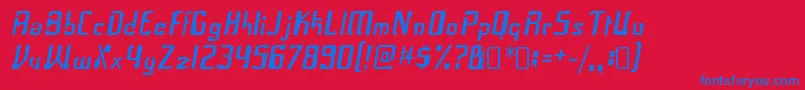 フォントFrakRegular – 赤い背景に青い文字