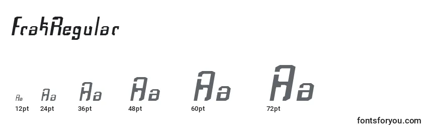 FrakRegular Font Sizes