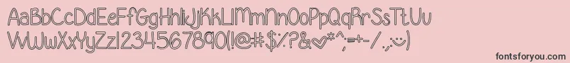 GeorgiaBelleHollow Font – Black Fonts on Pink Background