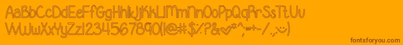 GeorgiaBelleHollow Font – Brown Fonts on Orange Background