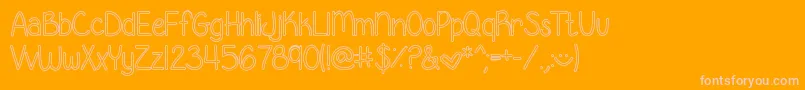 GeorgiaBelleHollow Font – Pink Fonts on Orange Background