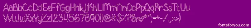 GeorgiaBelleHollow Font – Pink Fonts on Purple Background