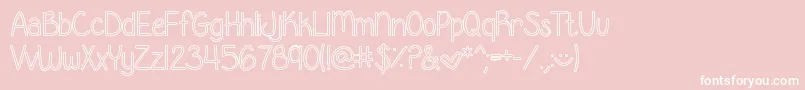 GeorgiaBelleHollow Font – White Fonts on Pink Background
