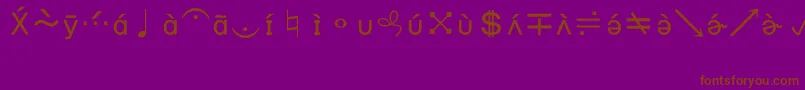 BookshelfSymbol7 Font – Brown Fonts on Purple Background
