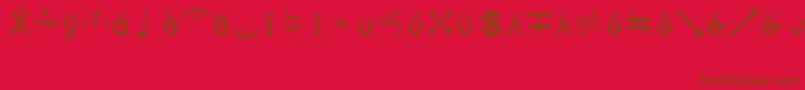 BookshelfSymbol7 Font – Brown Fonts on Red Background