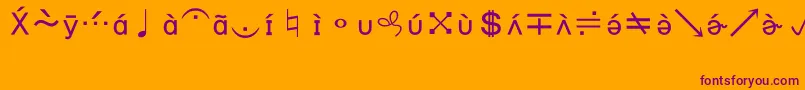 BookshelfSymbol7 Font – Purple Fonts on Orange Background