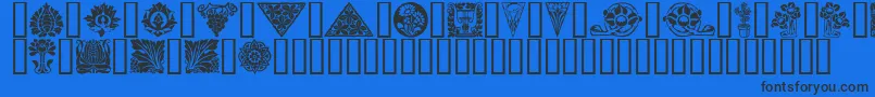 Ornamenter Font – Black Fonts on Blue Background